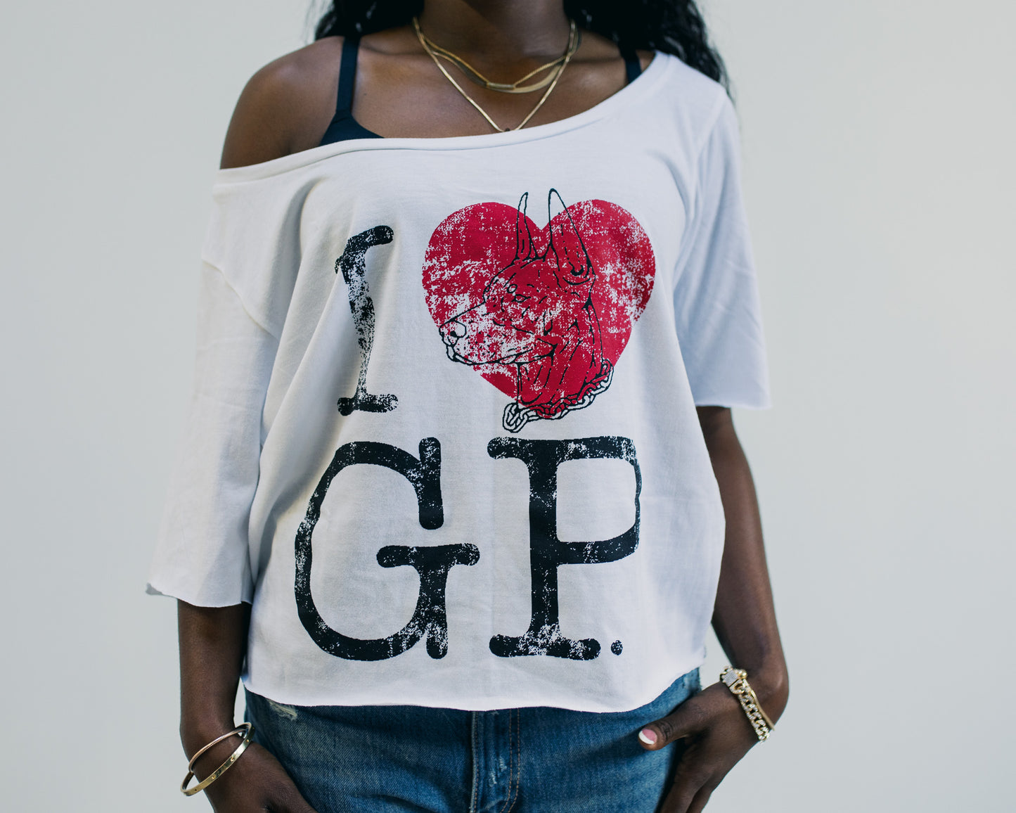 Oversized I ❤️ GP tee