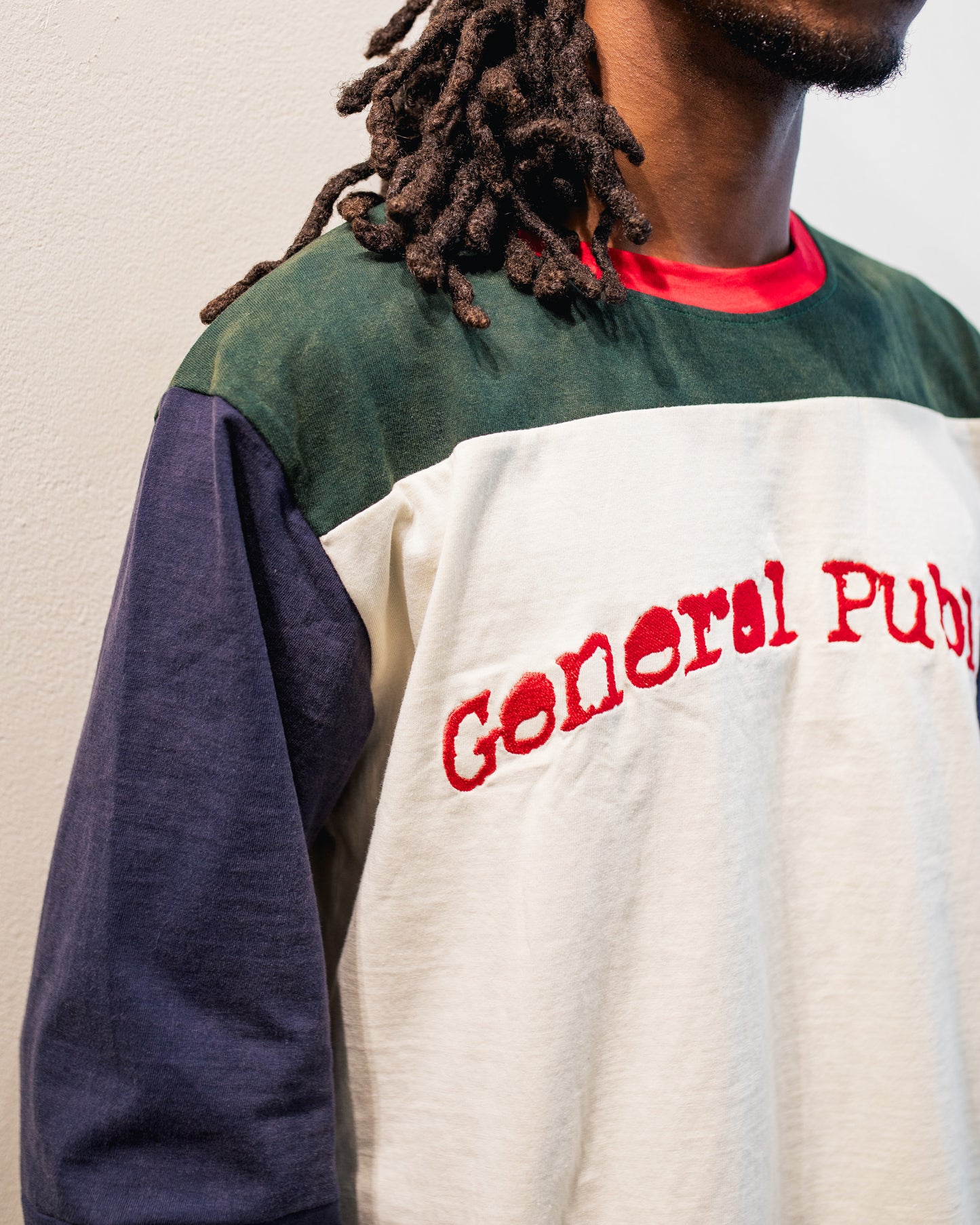 BASEBALL LONG SLEEVE "CREAM/NAVY"