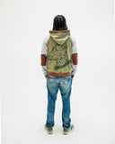 VARSITY ZIP UP “GREY/GREEN”