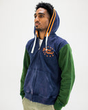VARSITY ZIP UP “NAVY/GREEN”