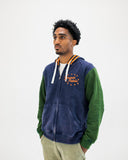 VARSITY ZIP UP “NAVY/GREEN”