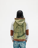VARSITY ZIP UP “GREY/GREEN”