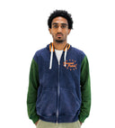 VARSITY ZIP UP “NAVY/GREEN”