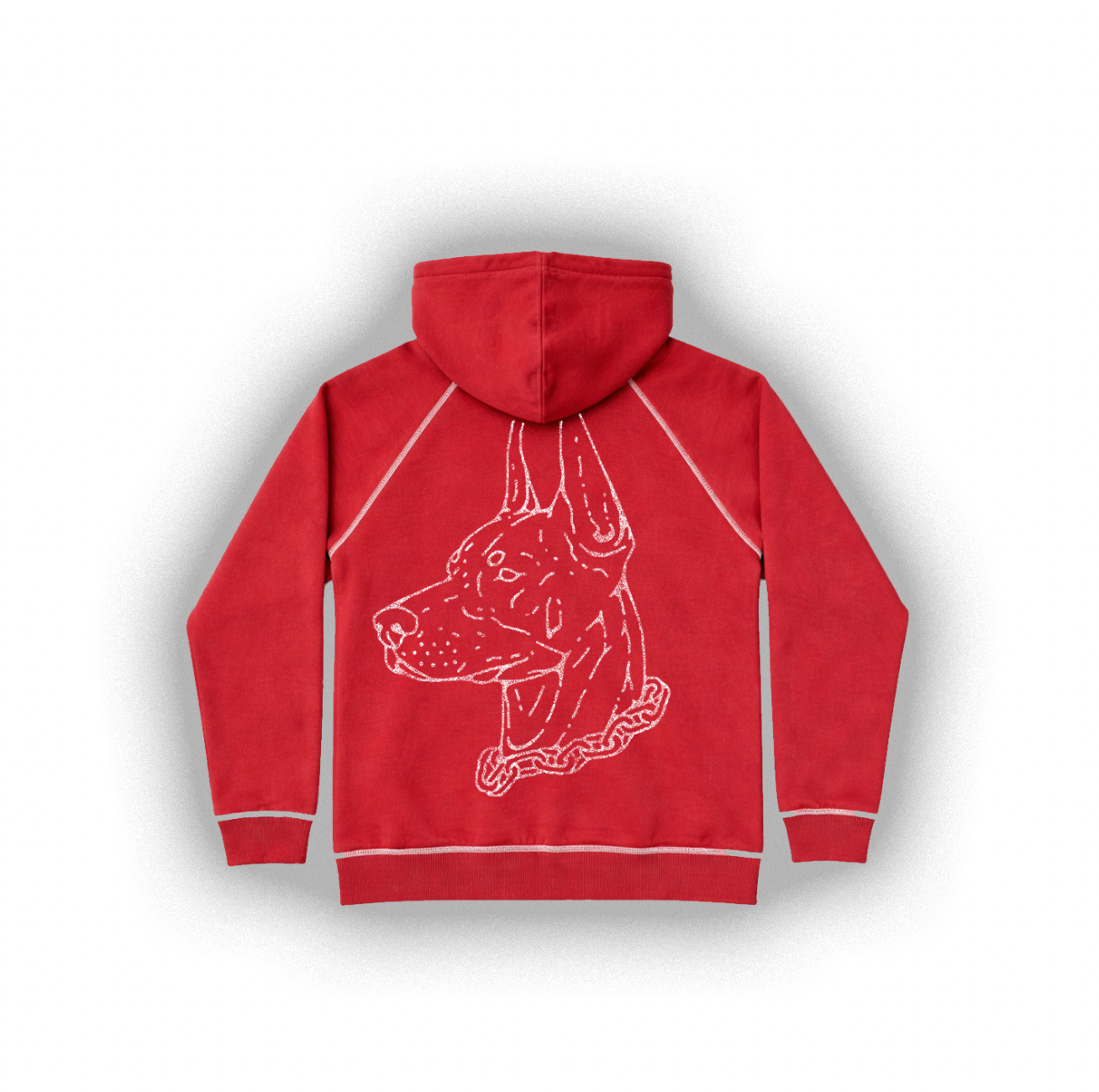 UNIVERSITY CROSS STITCH ZIPUP “RED”