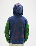 VARSITY ZIP UP “NAVY/GREEN”