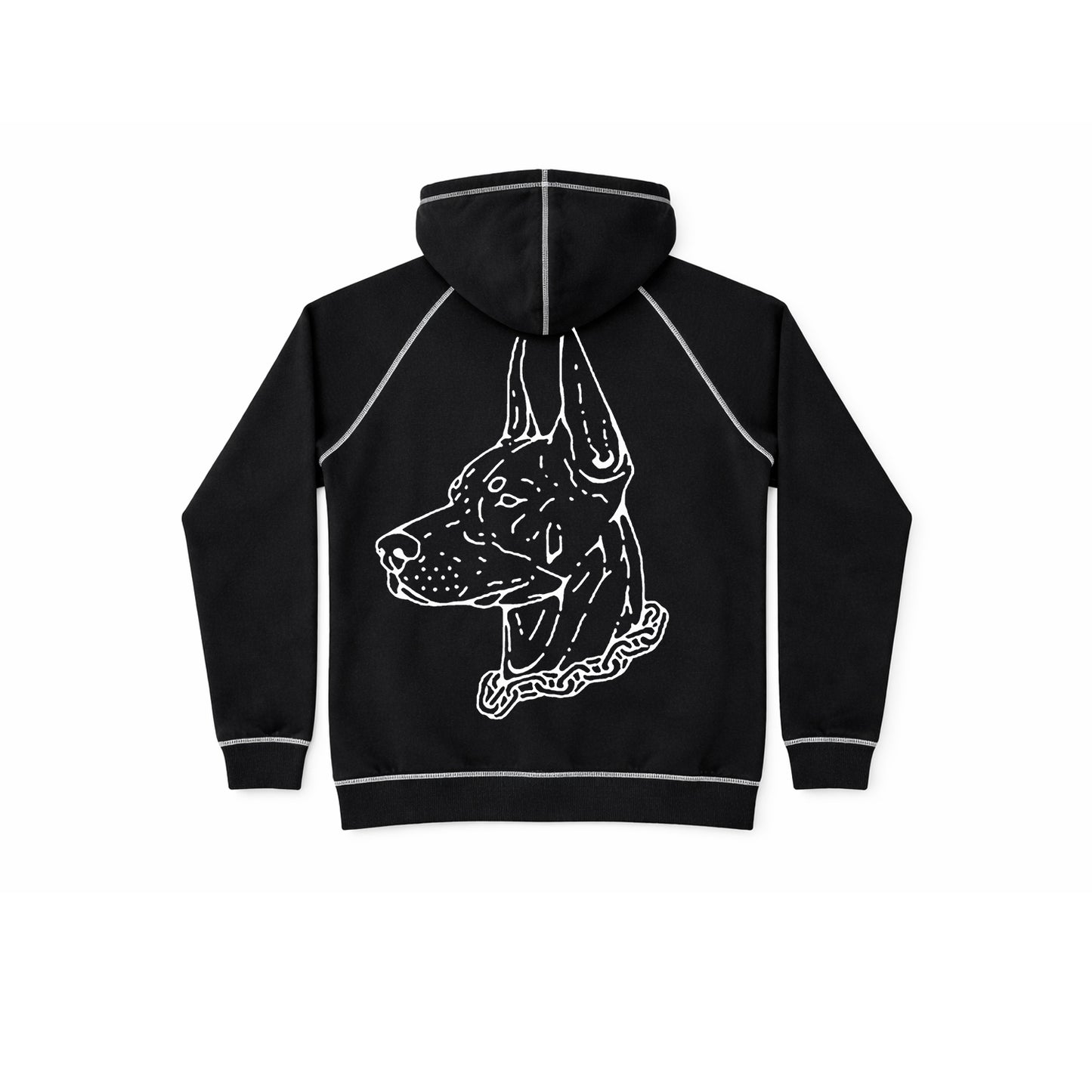 UNIVERSITY CROSS STITCH ZIPUP “BLACK”
