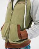 VARSITY ZIP UP “GREY/GREEN”
