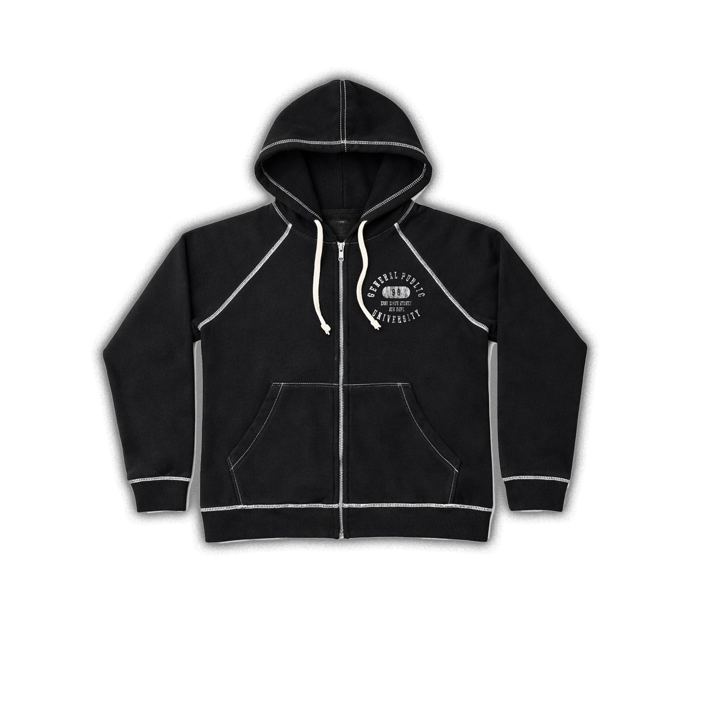 UNIVERSITY CROSS STITCH ZIPUP “BLACK”