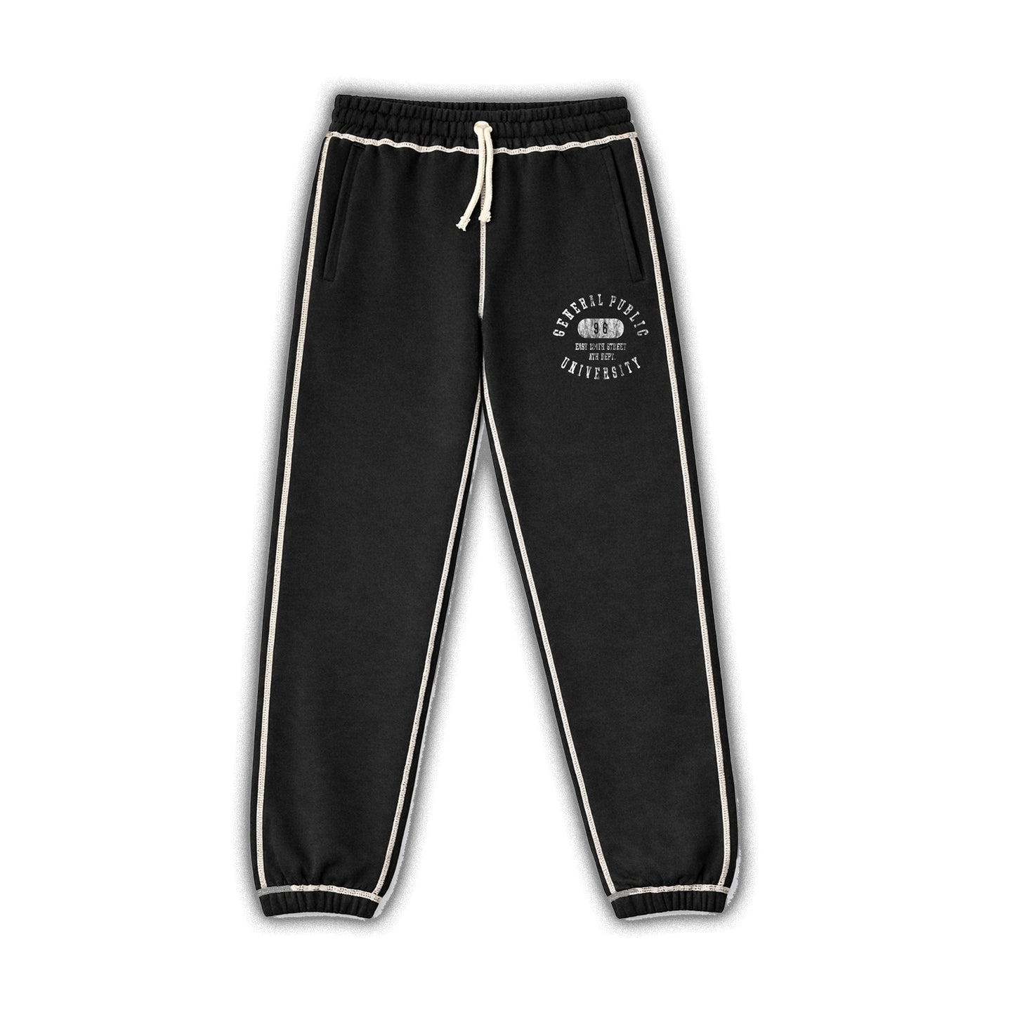 UNIVERSITY CROSS STITCH SWEATPANTS “BLACK”