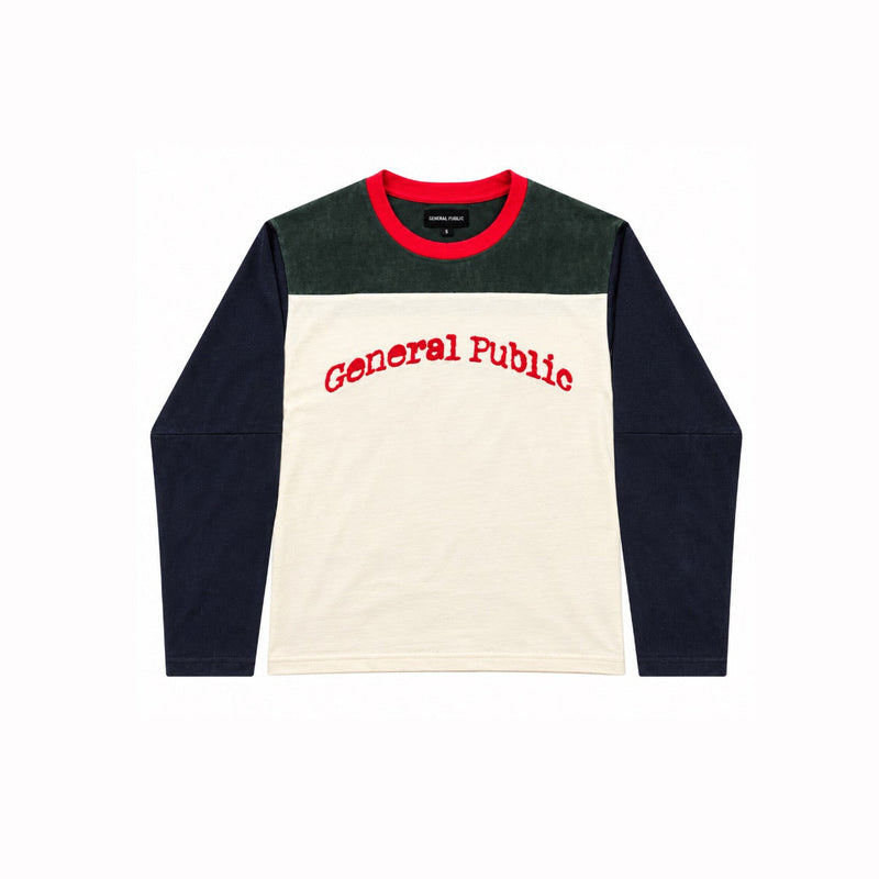BASEBALL LONG SLEEVE "CREAM/NAVY"