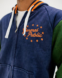 VARSITY ZIP UP “NAVY/GREEN”