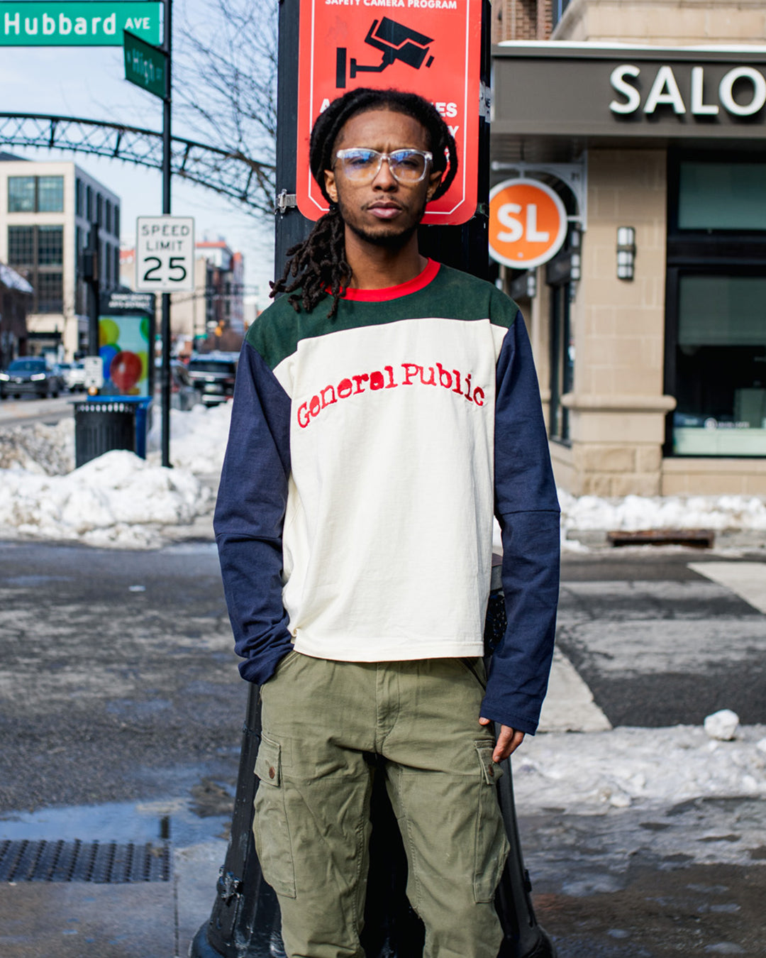 BASEBALL LONG SLEEVE "CREAM/NAVY"